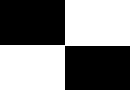 schwarz-weiße Strandflagge